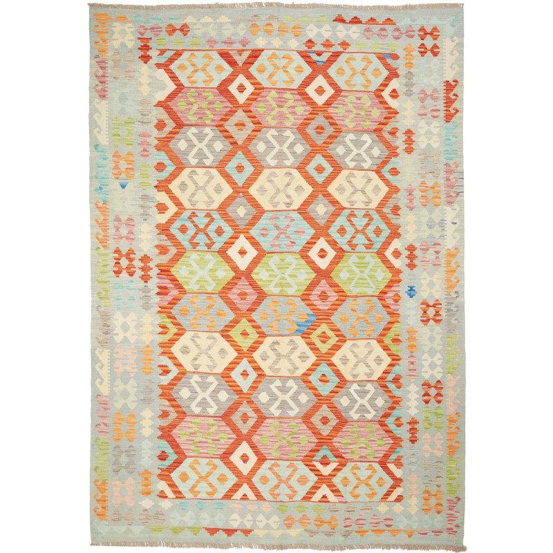 Kilim 201x289 Cm Kilim, Afghanistan, Hand-carded Wool (warp: