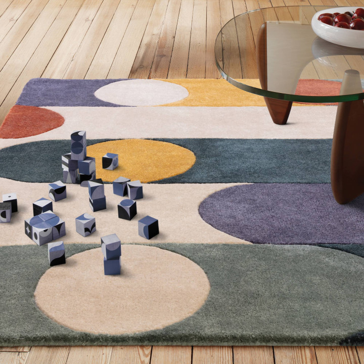 Tappeto Romy geometrico beige e verde scuro 160x