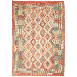 Kilim 205x293 Cm Afghan Kilim, Hand-carded Wool, Density