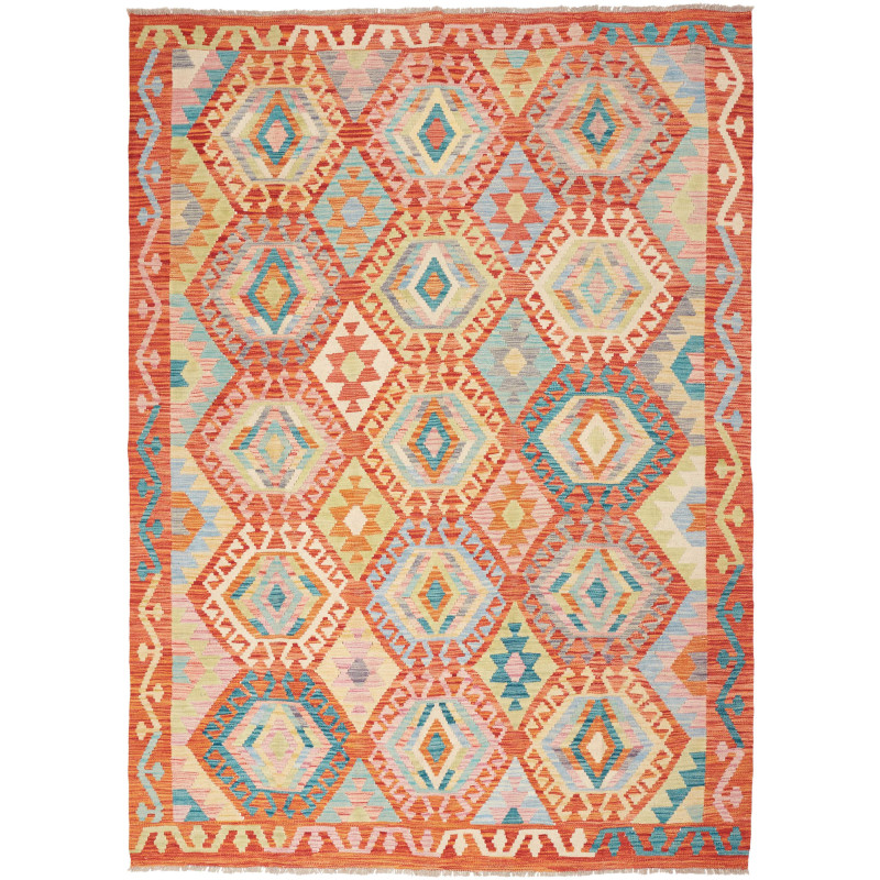 Kilim 174x234 Cm Afghan Kilim, Hand-carded Wool