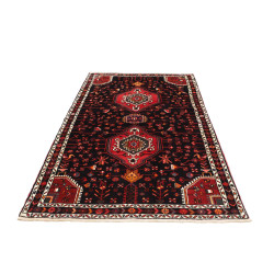 Hand Made Rug Hamadan Persia 136x227 Black Red