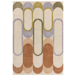 Rug Romy geometric beige terracotta lilac olive