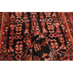 Hand Made Rug Hamadan Persia 110x515 Black Red
