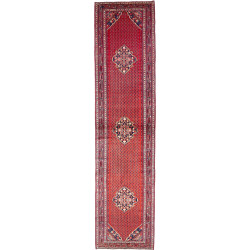Hand Made Rug Hamadan Persia 115x480 Red Blue