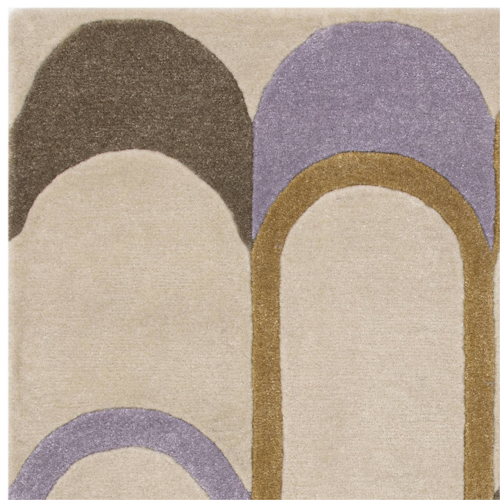 Tappeto Romy geometrico beige e ocra 120x170 cm