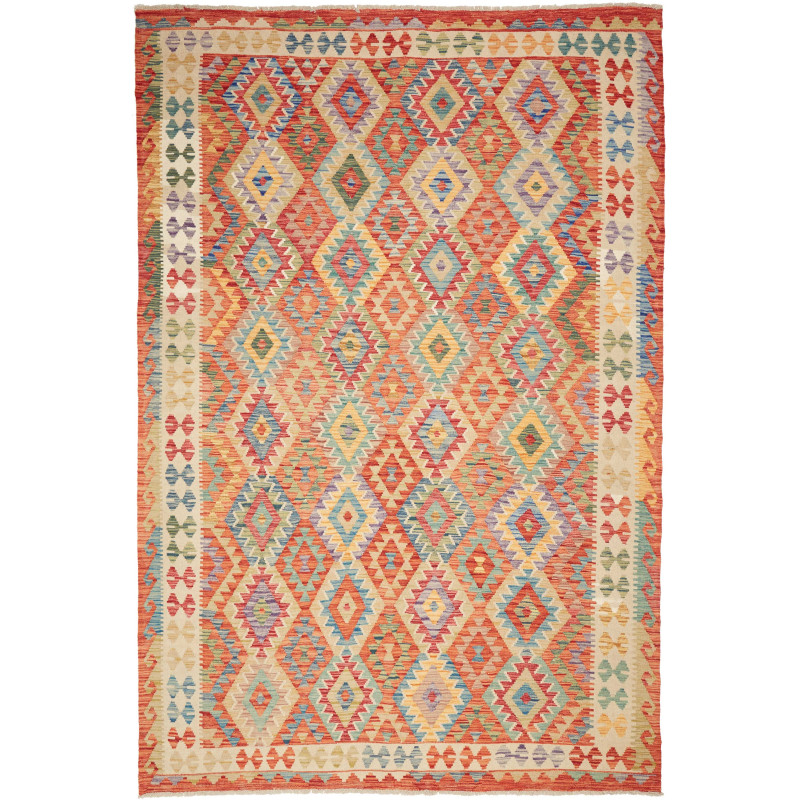 Kilim 207x293 Cm Kilim Afghanistan, Hand-carded Wool (cotton