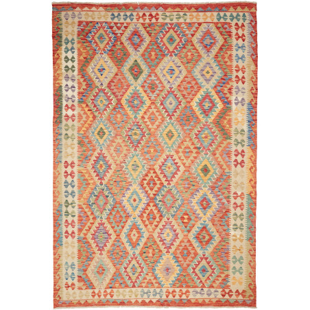 Kilim 207x293 Cm Kilim Afghanistan, Hand-carded Wool (cotton