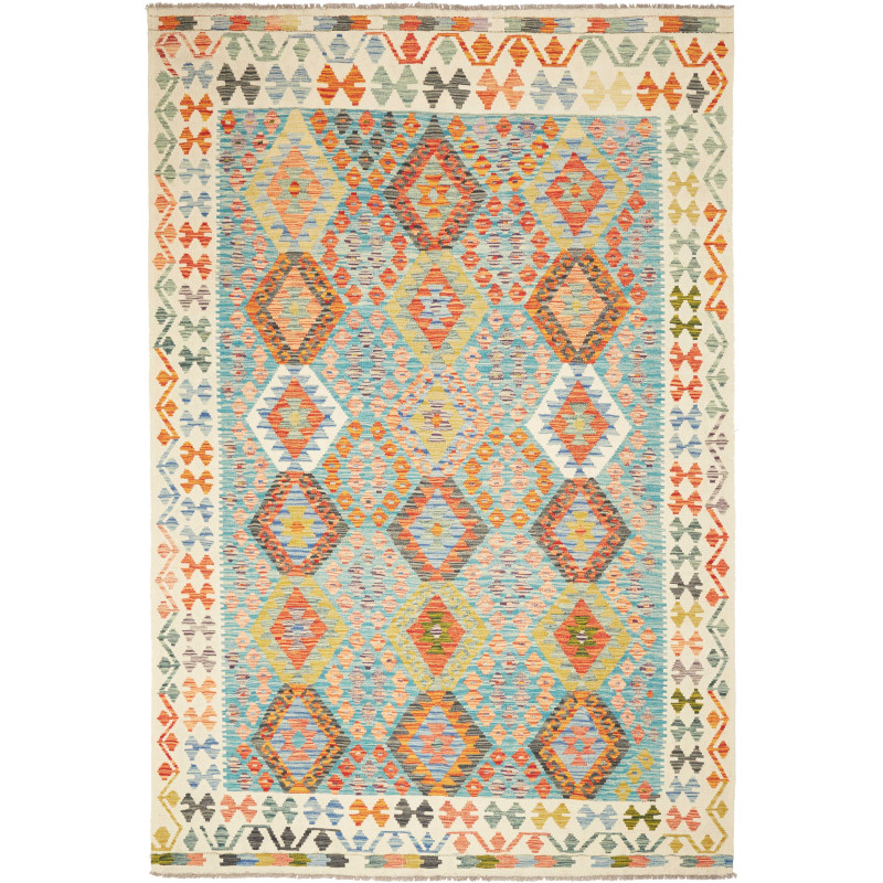 Kilim 204x306 Cm Kilim, Afghanistan, Hand-carded Wool (warp: