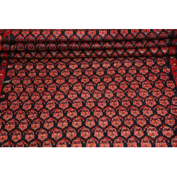 Hand Made Rug Hamadan Persia 107x380 Red Black
