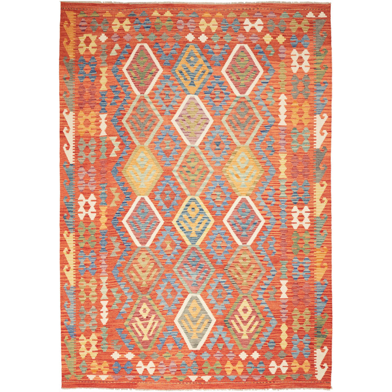 Kilim 205x293 Cm Kilim Afghanistan, Hand-carded Wool (warp:
