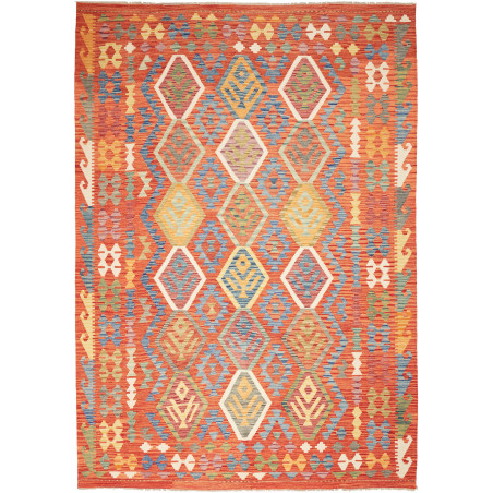 Kilim 205x293 Cm Kilim Afghanistan, Hand-carded Wool (warp: