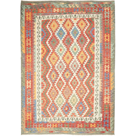 Kilim 210x294 Cm Kilim Afghanistan Hand-carded Wool (warp: