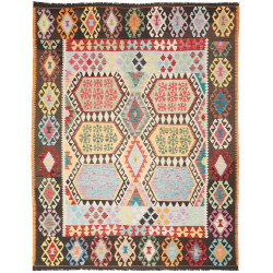 Kilim 184x233 Cm Kilim Afghanistan, Hand-carded Wool (warp: