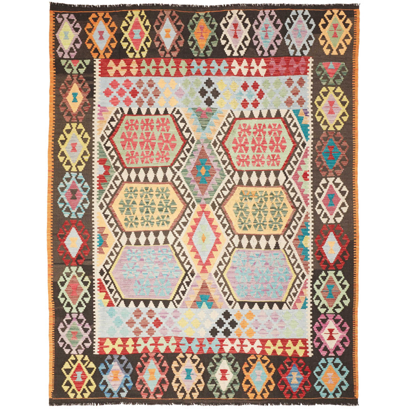 Kilim 184x233 Cm Kilim Afghanistan, Hand-carded Wool (warp:
