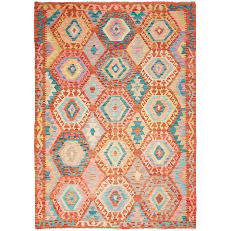 Kilim 177x252 Cm Kilim Afghan Hand-carded Wool Cotton Warp