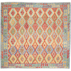 Hand Made Rug Kilim Afghanistan 255x238 Red Blu