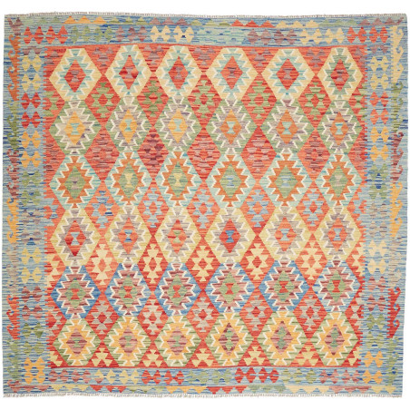 Hand Made Rug Kilim Afghanistan 255x238 Red Blu