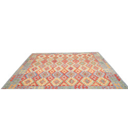 Hand Made Rug Kilim Afghanistan 255x238 Red Blu