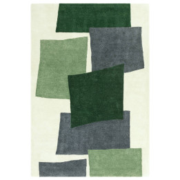 Rug Romy geometric dark green light green dark g