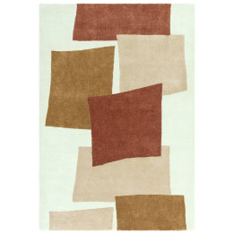 Rug Romy abstract brick red beige brown ivory 12