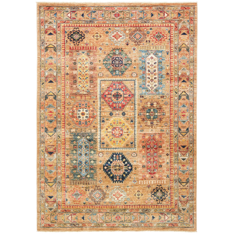Rug Tribal Pakistan 147x207 Golden Ochre Brick