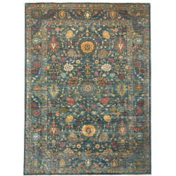 Rug Shahi Fine Pakistan 262x360 Petrol Blue Gol