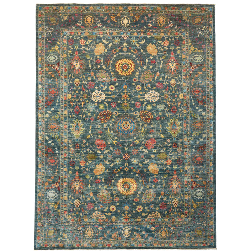 Rug Shahi Fine Pakistan 262x360 Petrol Blue Gol