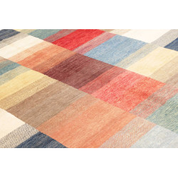 Tappeto Mosaic Pakistan 192x293 Blu Rosso