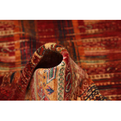 Rug Siva Pakistan 81x204 Bordeaux Red Beige Blu