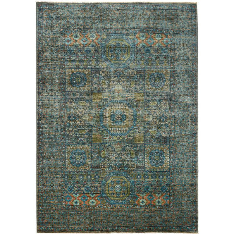 Rug Mamlouk Pakistan 168x240 Petrol Blue Green