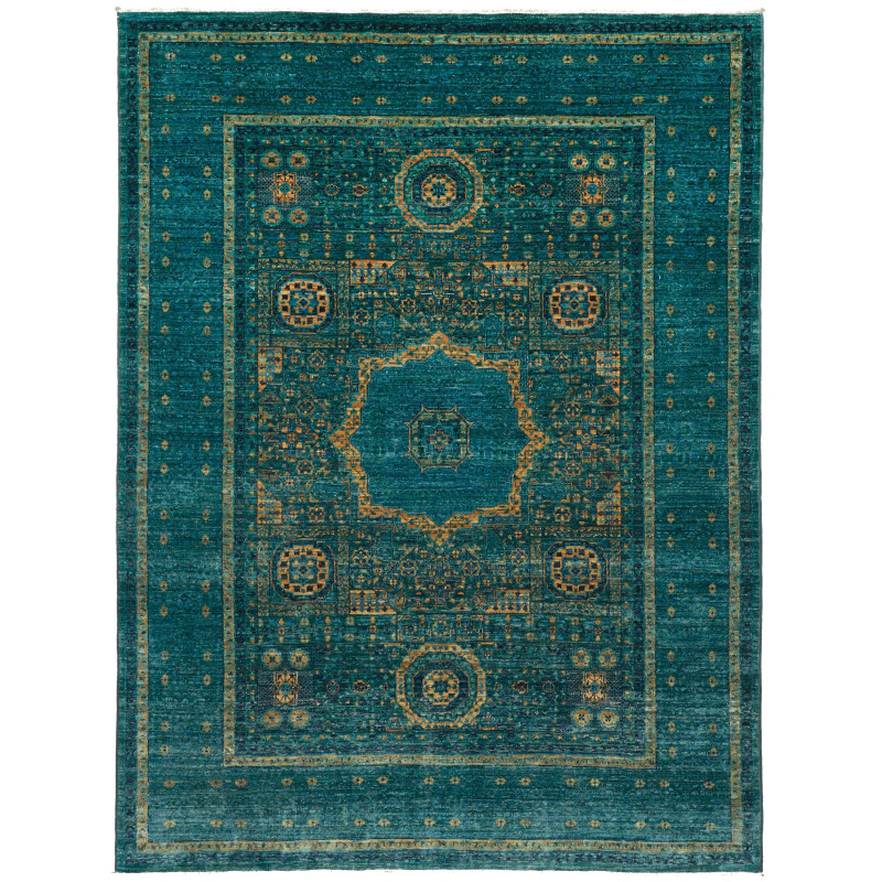 Rug Mamlouk Pakistan 152x206 Petrol Blue Antiqu