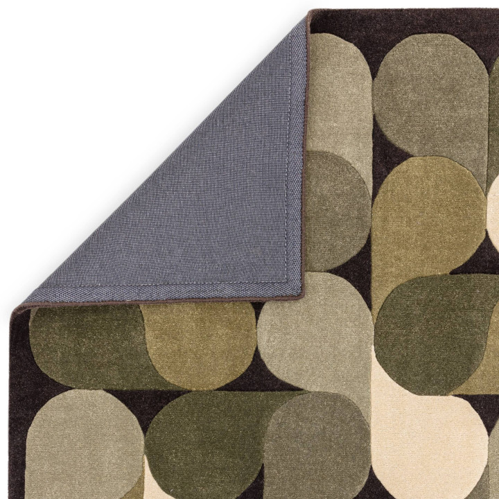 Tappeto Romy geometrico verde oliva e verde chia
