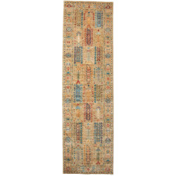 Rug Tribal Pakistan 83x296 Golden Beige : Blue