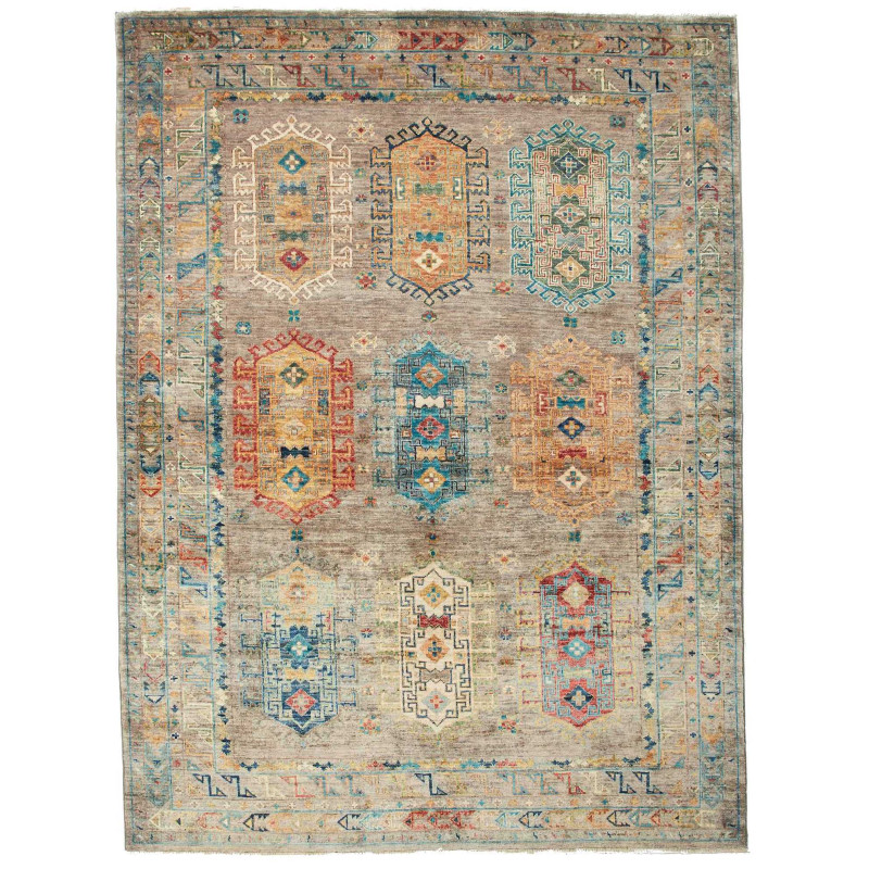 Rug Tribal Pakistan 148x200 Grey-brown Turquois