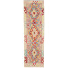 Rug Kilim Afghanistan 61x197 Cream Coral Red Li
