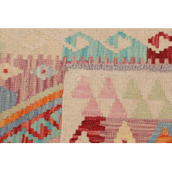 Rug Kilim Afghanistan 61x197 Cream Coral Red Li