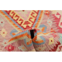 Rug Kilim Afghanistan 61x197 Cream Coral Red Li