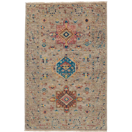 Rug Tribal Pakistan 95x152 Beige Cerise Pink
