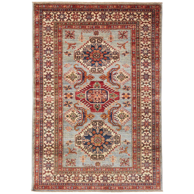 Kazak Fine 125x181 Cm Kazak Fine, Pakistan, Hand-carded Wool