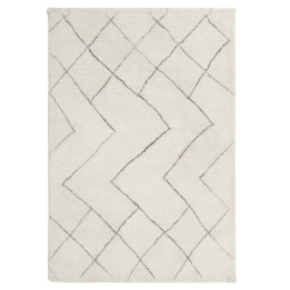 Rug Azera Berber geometric cream and dark grey 1