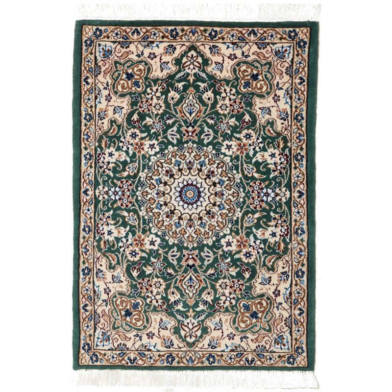 Nain 9la 63x92 Cm Nain 9la, Persia, Hand-spun Wool And Silk,