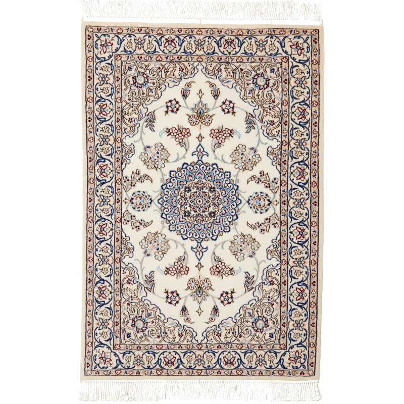 Nain 6la 62x93 Cm Nain 6la Persia Hand-carded Wool And Silk