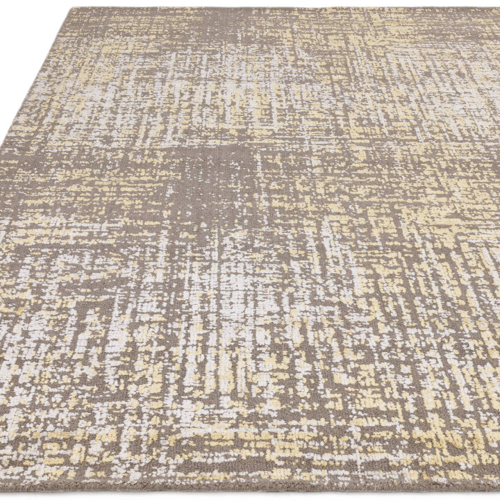 Tappeto Torino astratto giallo oro e beige 120x1