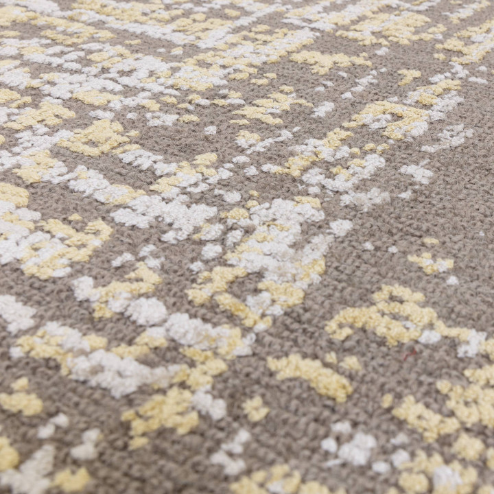 Tappeto Torino astratto giallo oro e beige 120x1