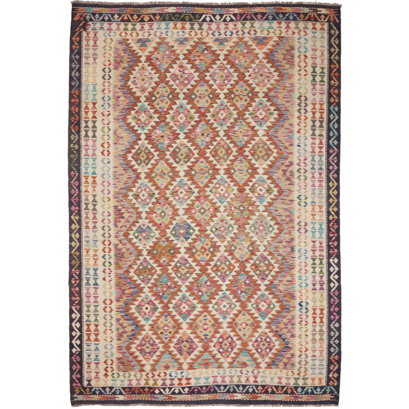 Kilim 198x294 Cm Kilim, Afghanistan, Hand-carded Wool (warp: