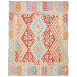 Kilim 154x190 Cm Kilim, Afghanistan, Hand-carded Wool (warp: