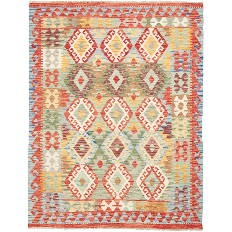 Kilim 154x198 Cm Afghan Kilim, Hand-carded Wool, Cotton