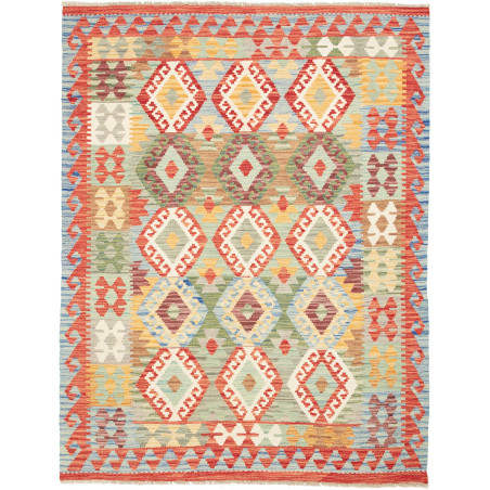 Kilim 154x198 Cm Afghan Kilim, Hand-carded Wool, Cotton