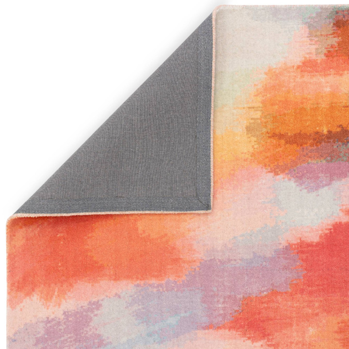 Rug Vision abstract orange red blue purple beige
