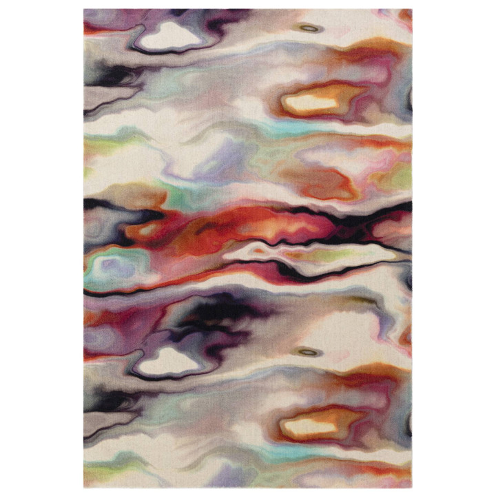 Tappeto Vision astratto multicolore e bianco 120